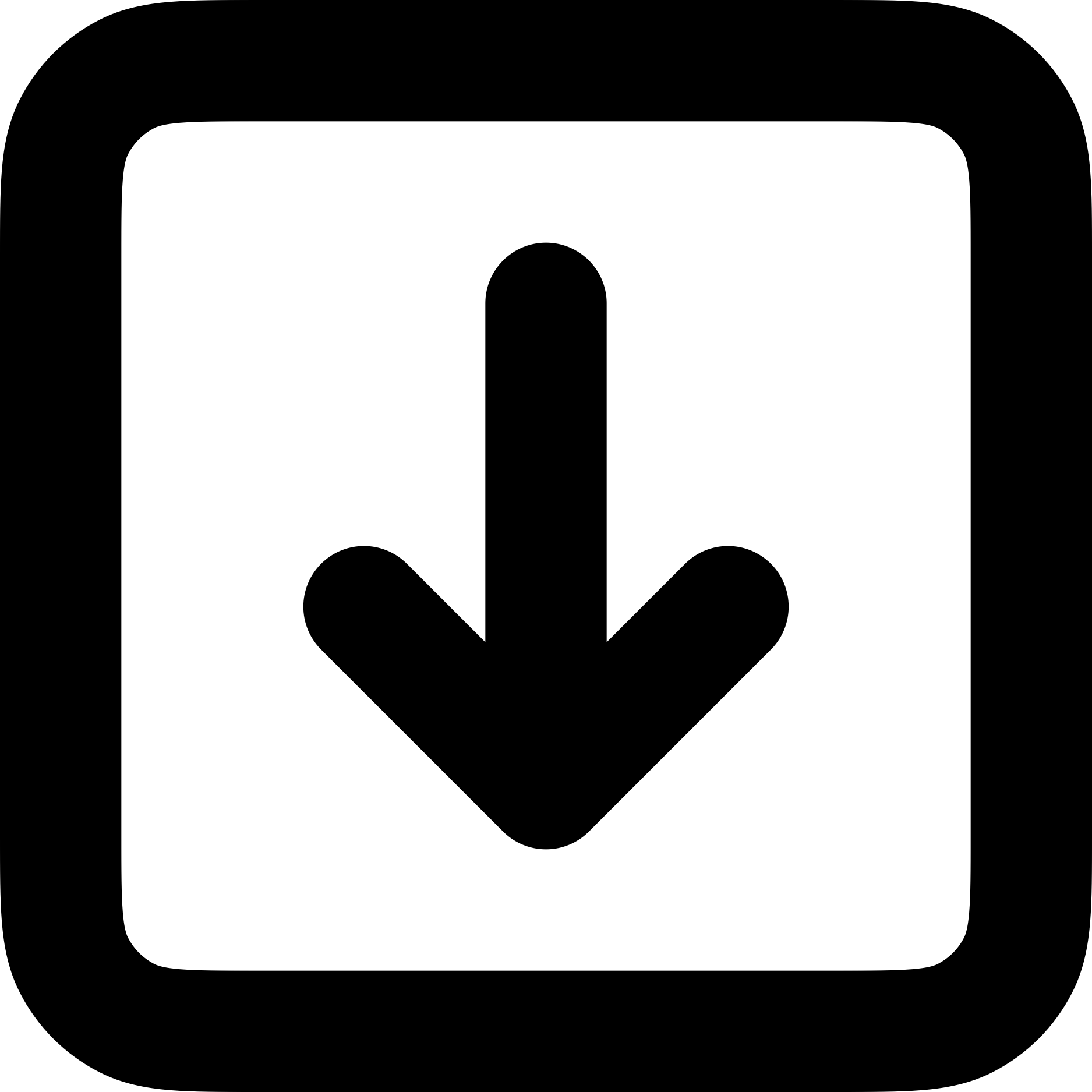 Arrow Square Down Stencil Svg Design File Free Vectors
